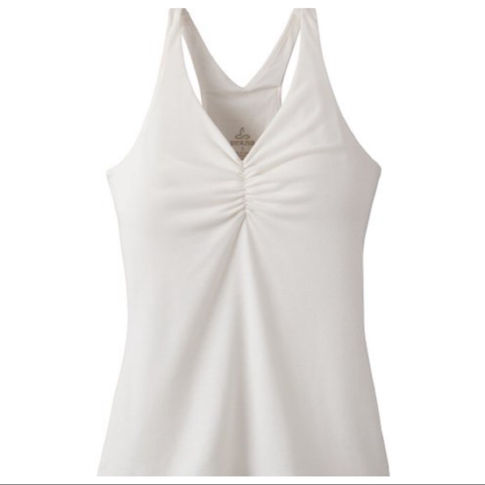PrAna Women’s Sabin T-Back Top White